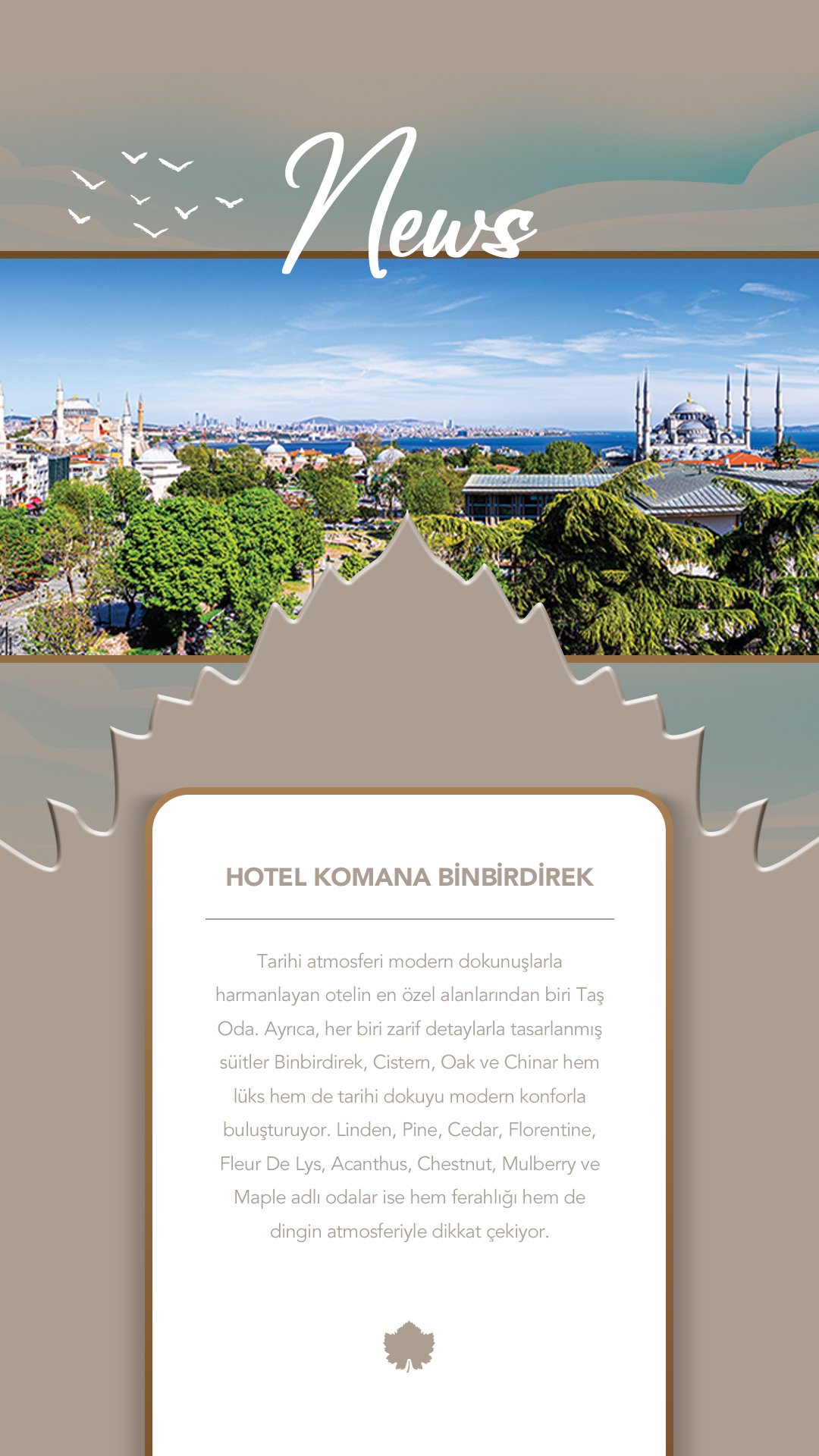 News visual for the Posta column on The Komana Binbirdirek, with the Sultanahmet skyline